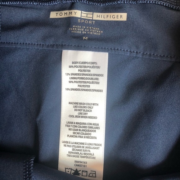 Tommy Hilfiger Sport Navy Blue capri pants size medium pull on sweats comfy - Picture 5 of 7